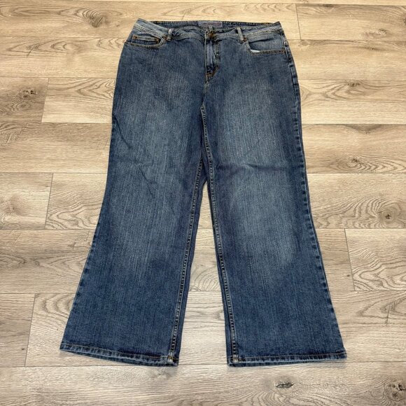 Faded Glory Bootcut Stretch Womens Jeans Plus Size 18 Petite Blue Denim Everyday - Picture 13 of 13